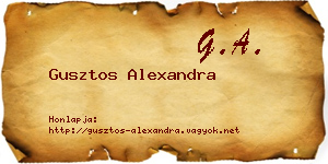 Gusztos Alexandra névjegykártya