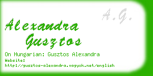 alexandra gusztos business card